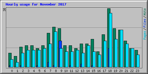 Hourly usage for November 2017