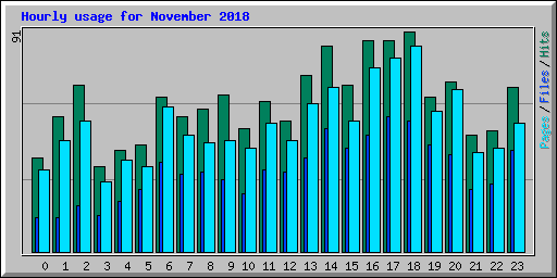Hourly usage for November 2018