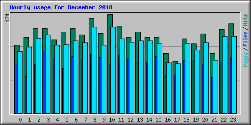 Hourly usage for December 2018