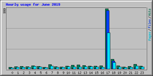 Hourly usage for June 2019
