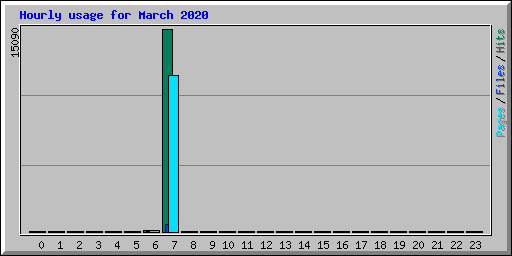 Hourly usage for March 2020